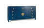 GINER Y COLOMER Buffet avec multiples portes et tiroirs bleu